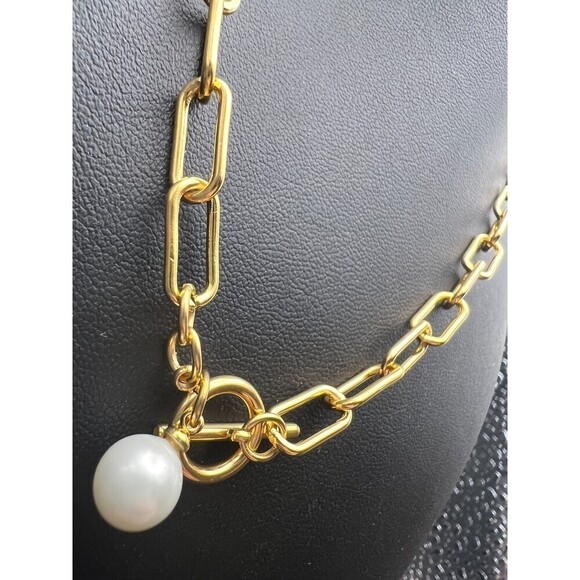 Adorina 14K Gold-Plate and Cultured Pearl Necklace - Picture 3 of 5